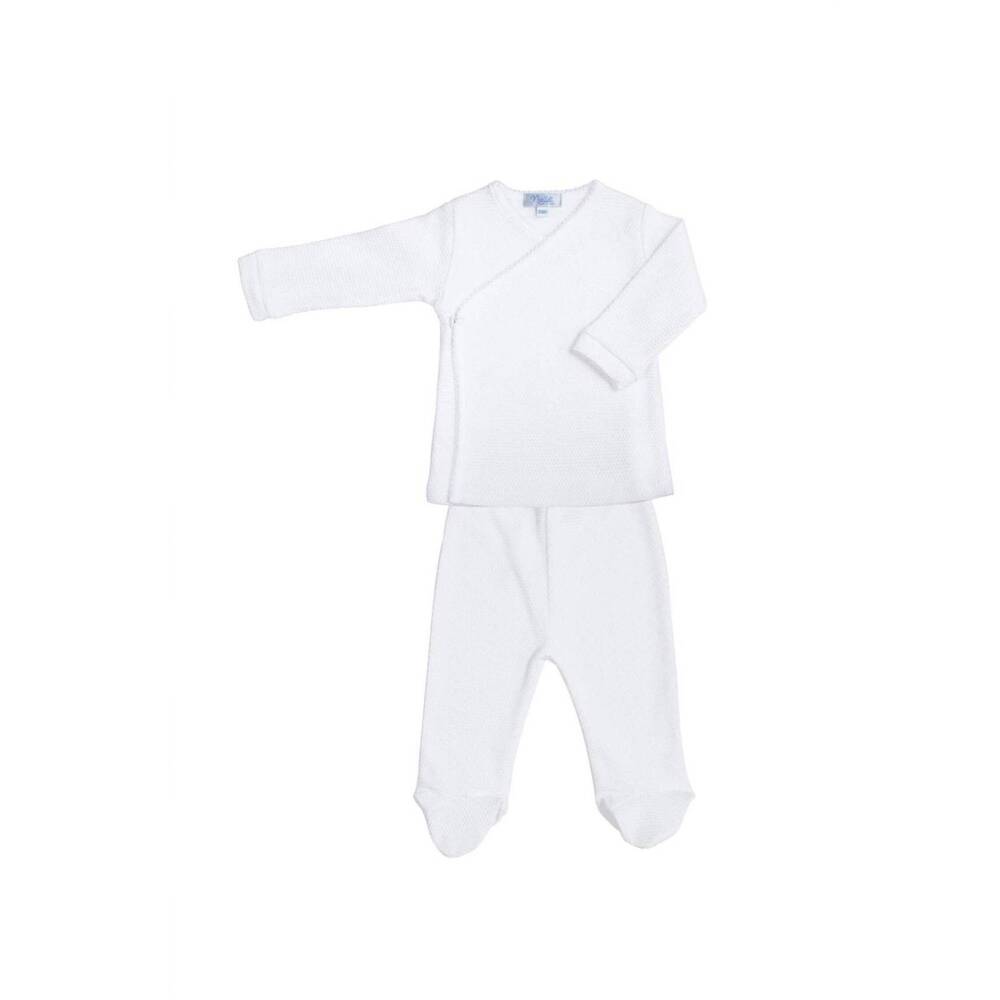 NEW NELLA PIMA bubble baby kimono set in blue picot trim